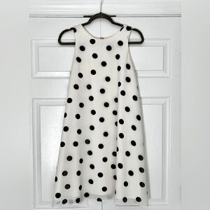 Ann Taylor Dress-white with black polka dots, two layers of lining.
